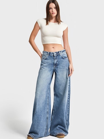 IT'S BASIC Wide leg Jeans 'Palazzo' in Blue