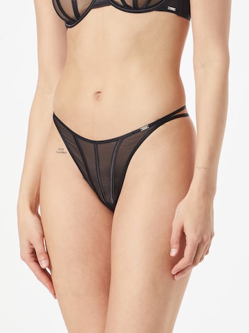Lindex Thong 'Corinne' in Black: front