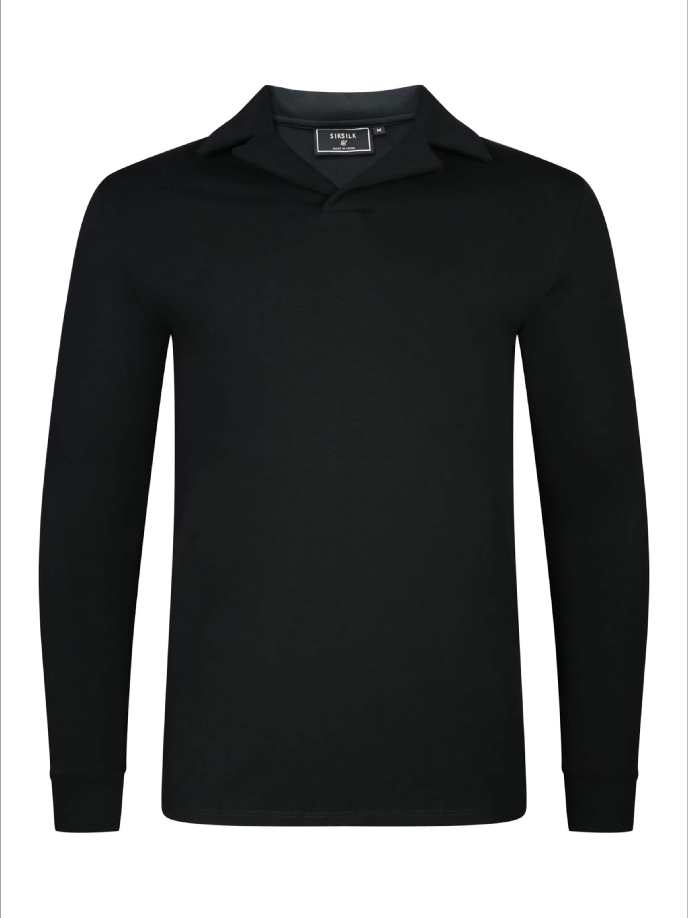 SikSilk Shirt in de kleur Zwart, Productweergave