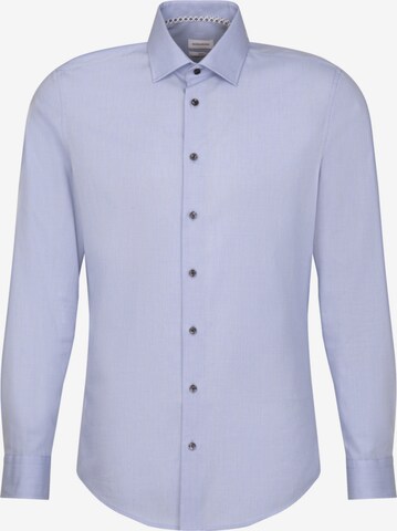 Coupe slim Chemise business SEIDENSTICKER en bleu : devant