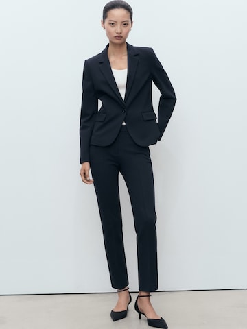 MANGO Slim fit Trousers with creases 'PALOMA' in Blue