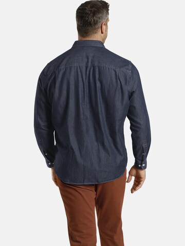 Charles Colby Comfort Fit Jeanshemd 'Duke Daire' in Blau
