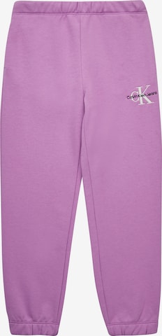 Calvin Klein Jeans Tapered Broek in Lila: voorkant