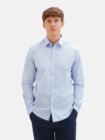 Fit confort Chemise TOM TAILOR en bleu : devant