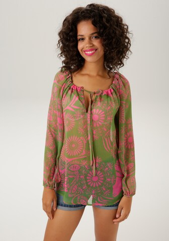 Aniston CASUAL Blouse in Green: front