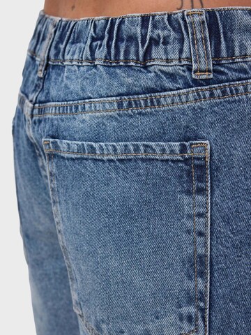 IT'S BASIC Baggy Jeans 'ELASTICATED BAGGY DENIM SHORT'‌ in Blau