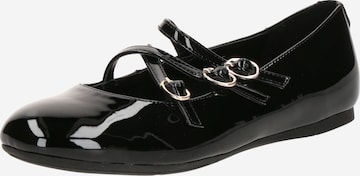 GUESSOtvorene balerinke 'Kaldra' - crna boja: prednji dio