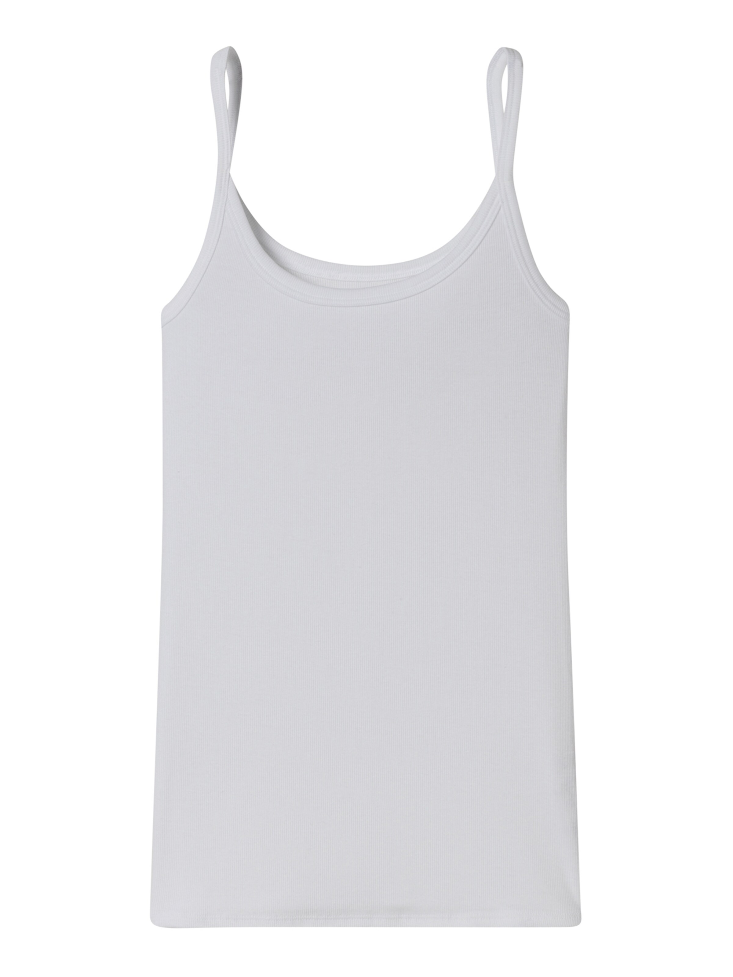 SCHIESSER Haut ' Pure Rib ' en blanc, Vue avec produit