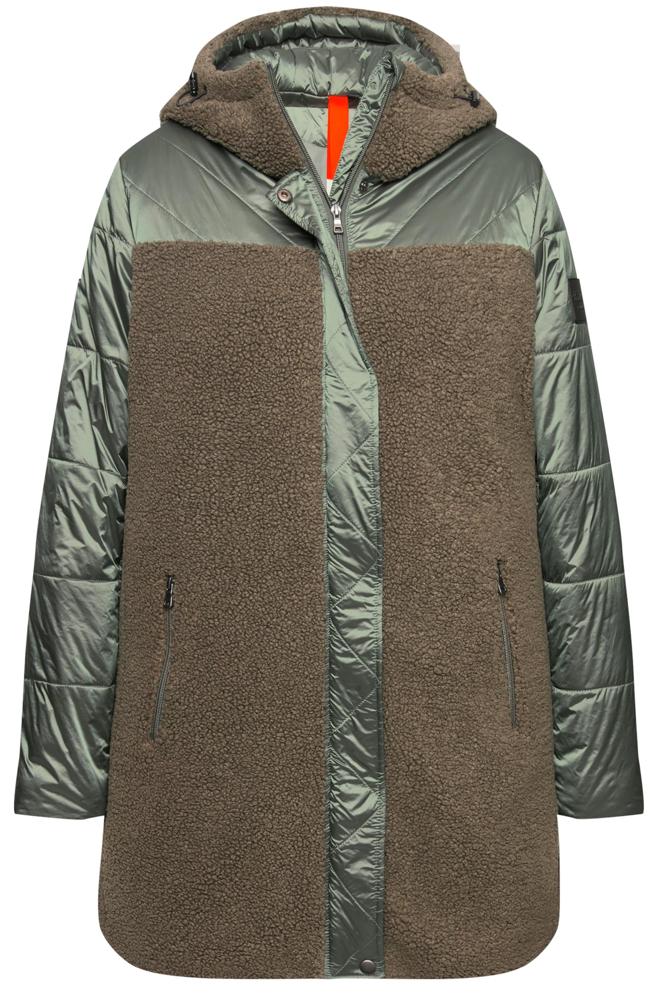 Ulla Popken Tussenmantel in Groen: voorkant