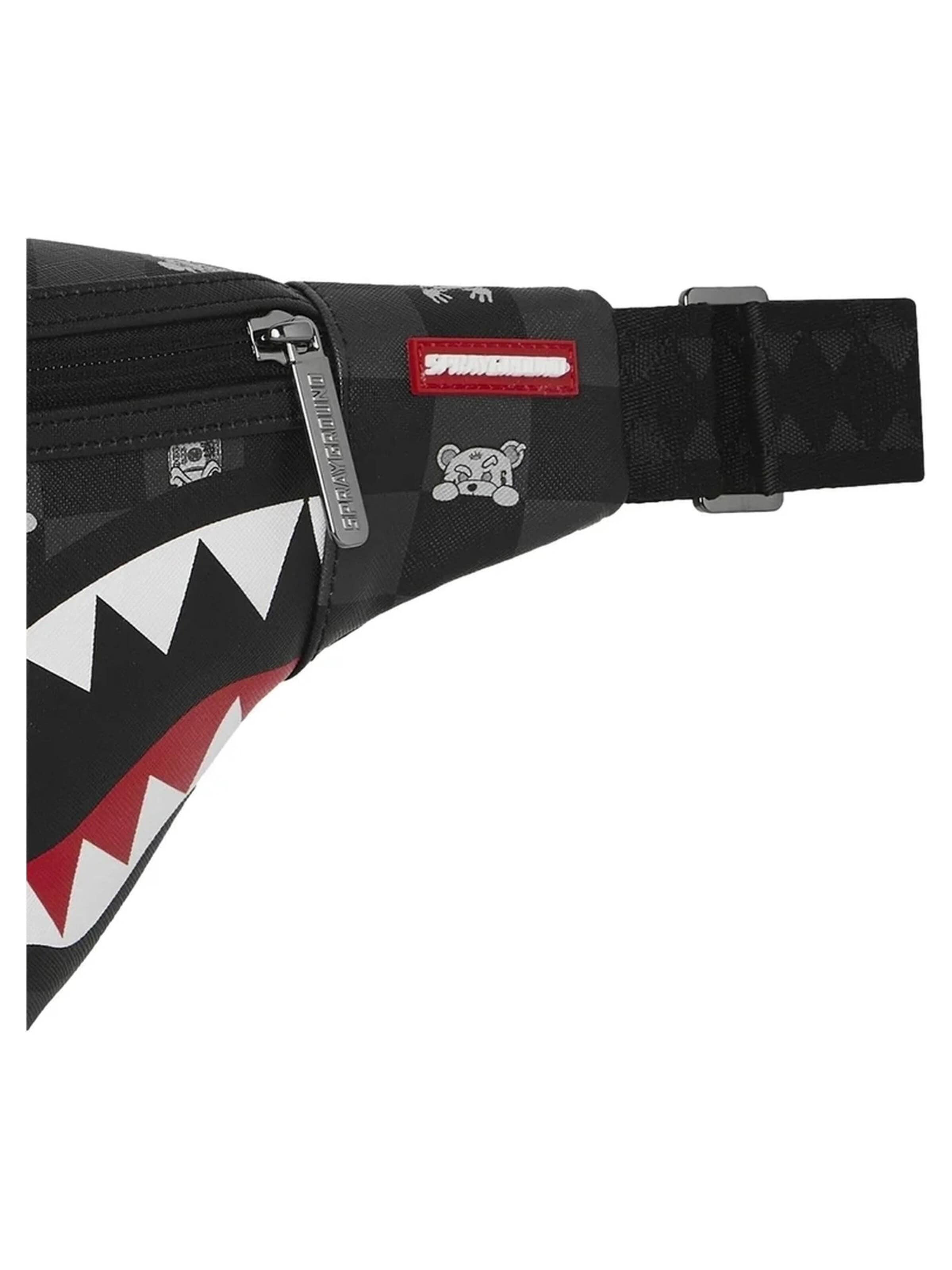Sprayground Gürteltasche 'Ri=D1onera sprayground negra gray peeking character check savvy crossb=
ody 5'‌ in Schwarz