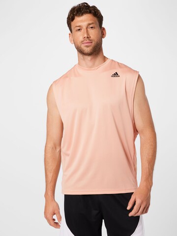 T-Shirt fonctionnel ADIDAS SPORTSWEAR en orange : devant