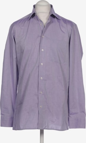 Commander Button Up Shirt in L in Purple: front