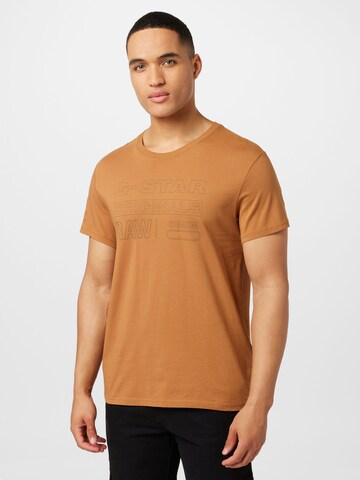 G-Star RAW T-shirt i brun: framsida