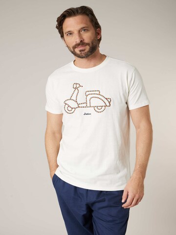 T-Shirt 'MOTORETA' Deeluxe en blanc : devant