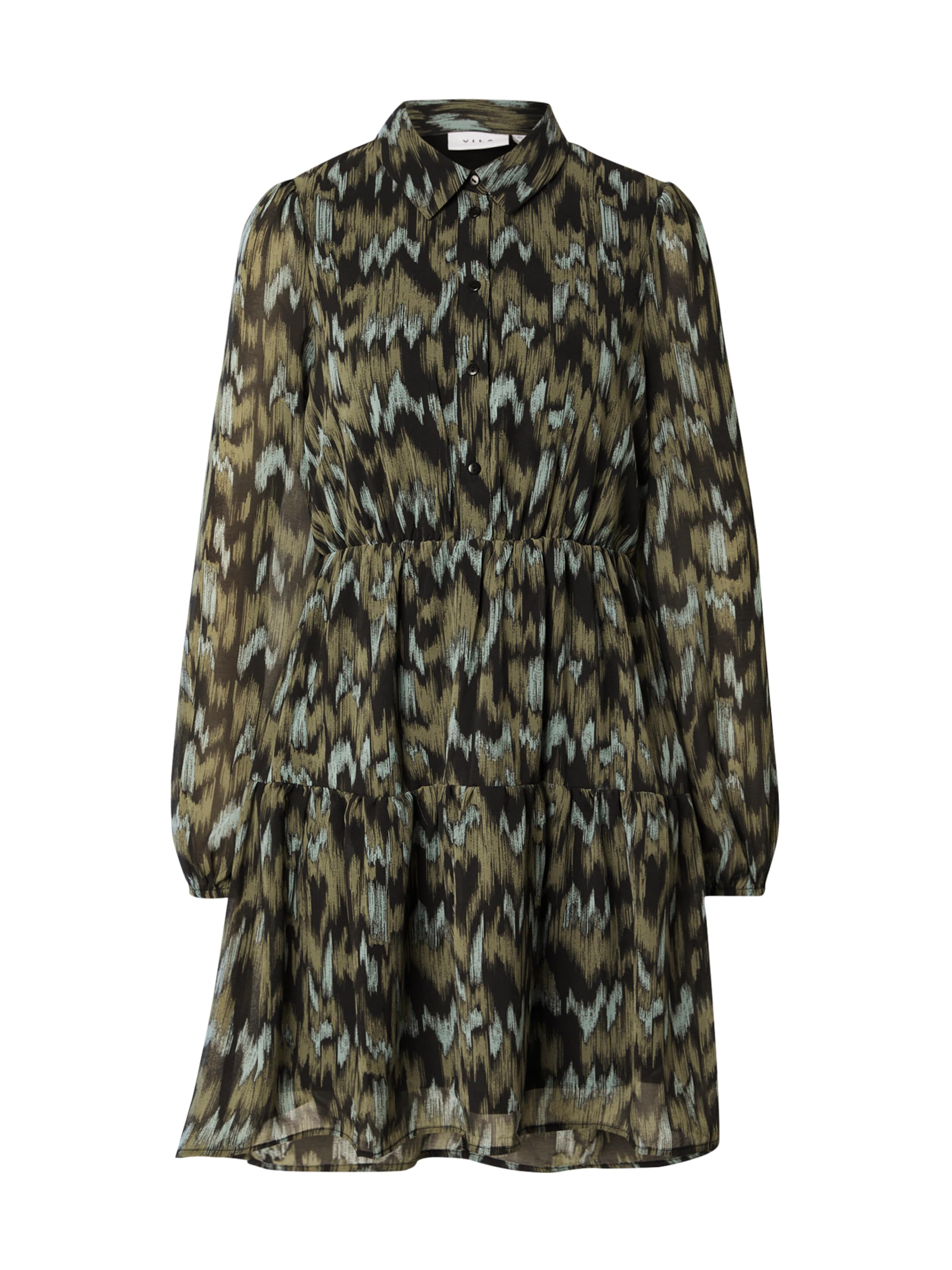 VILA - Vestido camisero 'Maria' en verde: frente