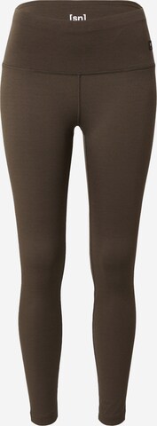 super.natural Skinny Workout Pants in Brown: front