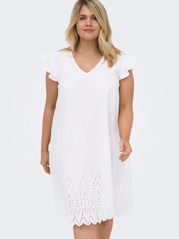 ONLY Carmakoma - Vestido de verano 'CARTulum' en blanco: frente