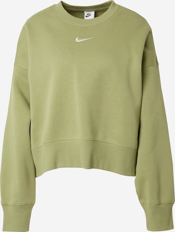 Nike Sportswear Суичър в зелено: отпред