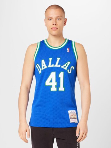 Mitchell & Ness Tričko – modrá: přední strana