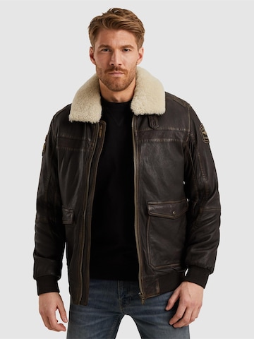 PME Legend Overgangsjakke 'Snowprop leather jacket' i brun: forside