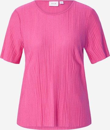 VILA Tričko 'PLISA' – pink: přední strana