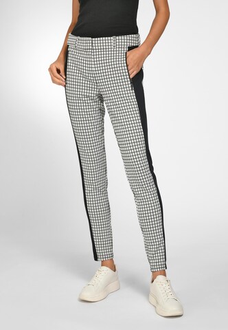 Coupe slim Pantalon Basler en mélange de couleurs