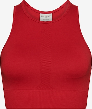 Bustier Soutien-gorge de sport Superdry en rouge : devant