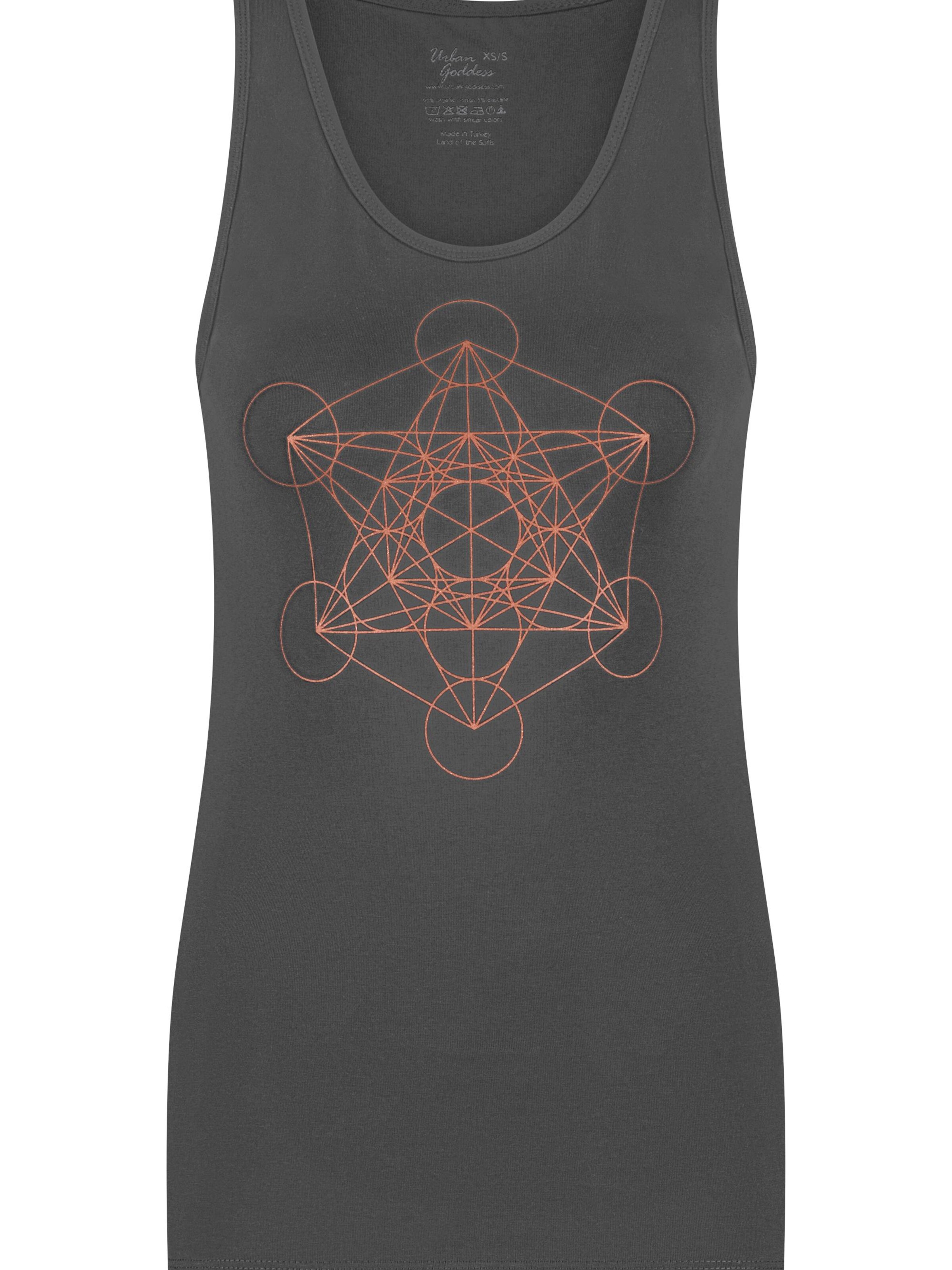 Urban Goddess Yoga & Activewear Sporttop 'Metatron Core' in Grau: Vorderseite