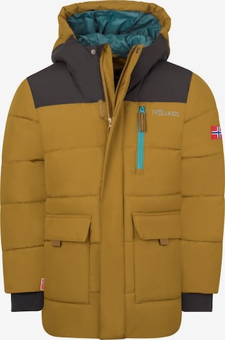 TROLLKIDS Winter Jacket in Brown: front