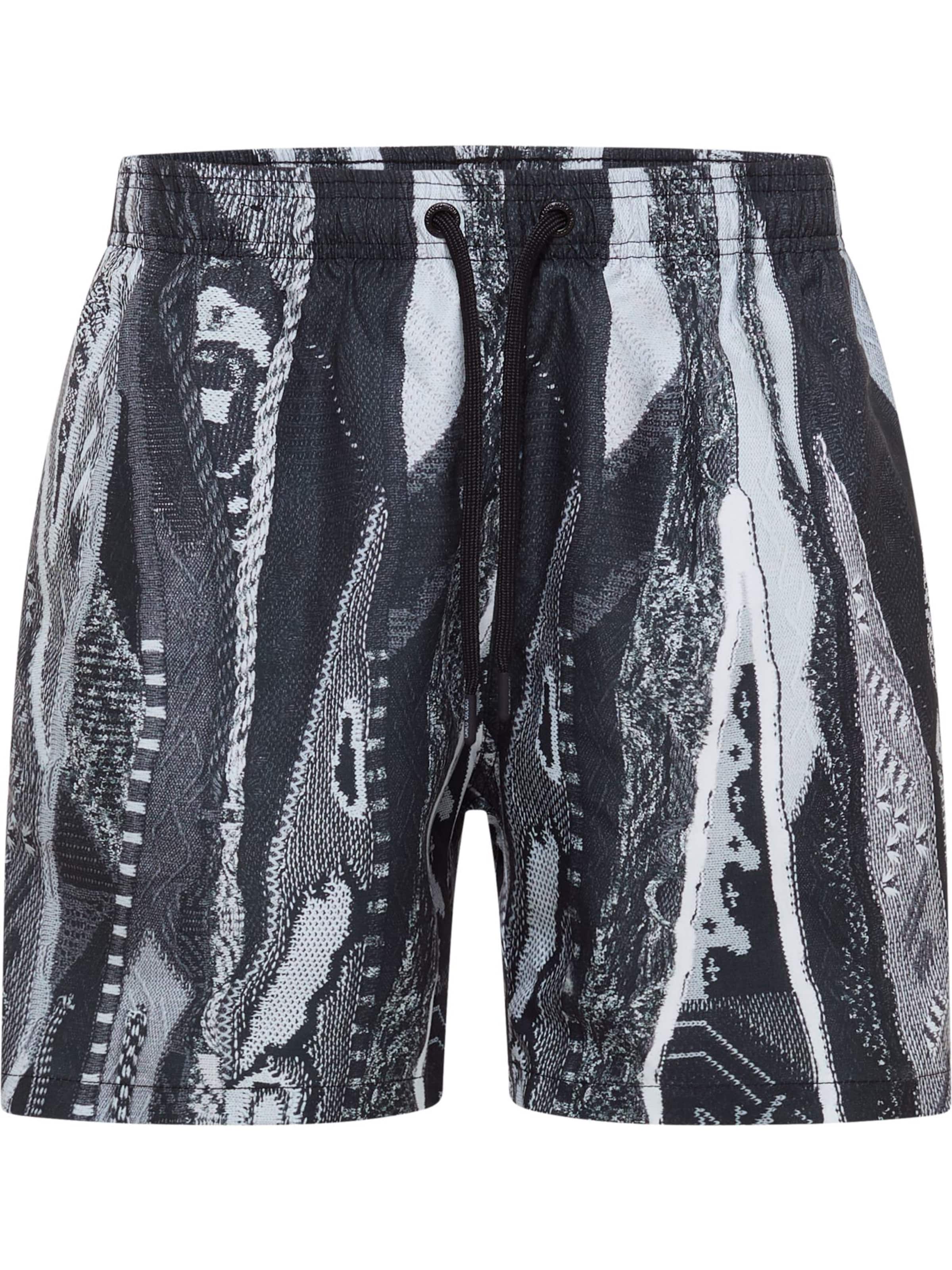 Carlo Colucci Zwemshorts 'Ehart' in Zwart: voorkant