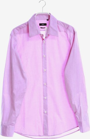 BOSS Button Up Shirt in L in Pink: front