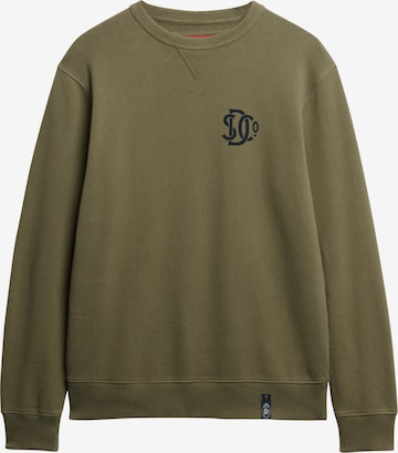 Sweat-shirt Superdry en vert : devant