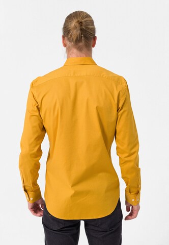 Felix Hardy - Slim Fit Camisa em amarelo