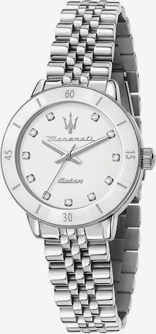 Maserati Analog Watch 'Successo' in Silver: front