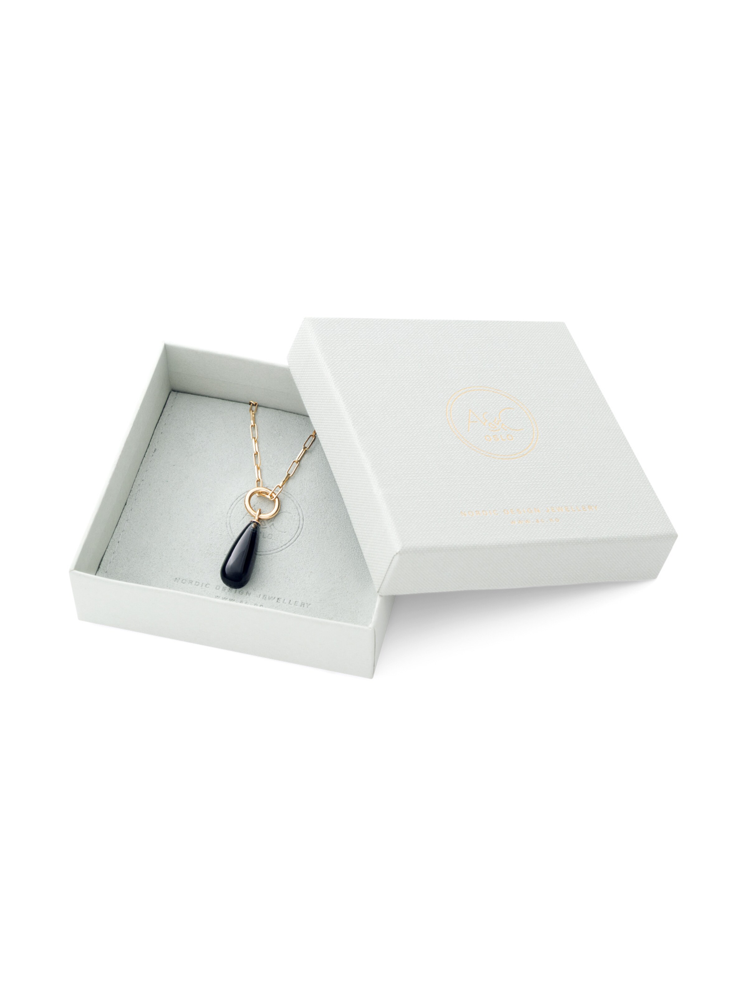 A&C Oslo – Nordic Design Jewellery Ketting 'Vintage Drops' in Goud