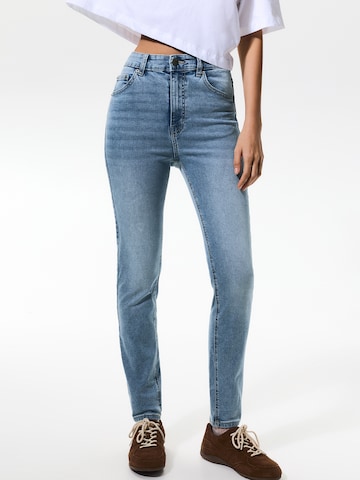 Pull&BearSkinny Traperice - plava boja: prednji dio