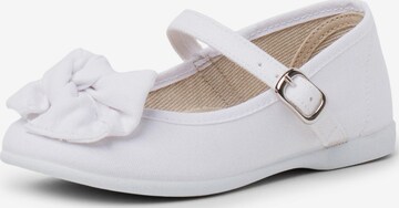 Ballerines Pisamonas en blanc : devant