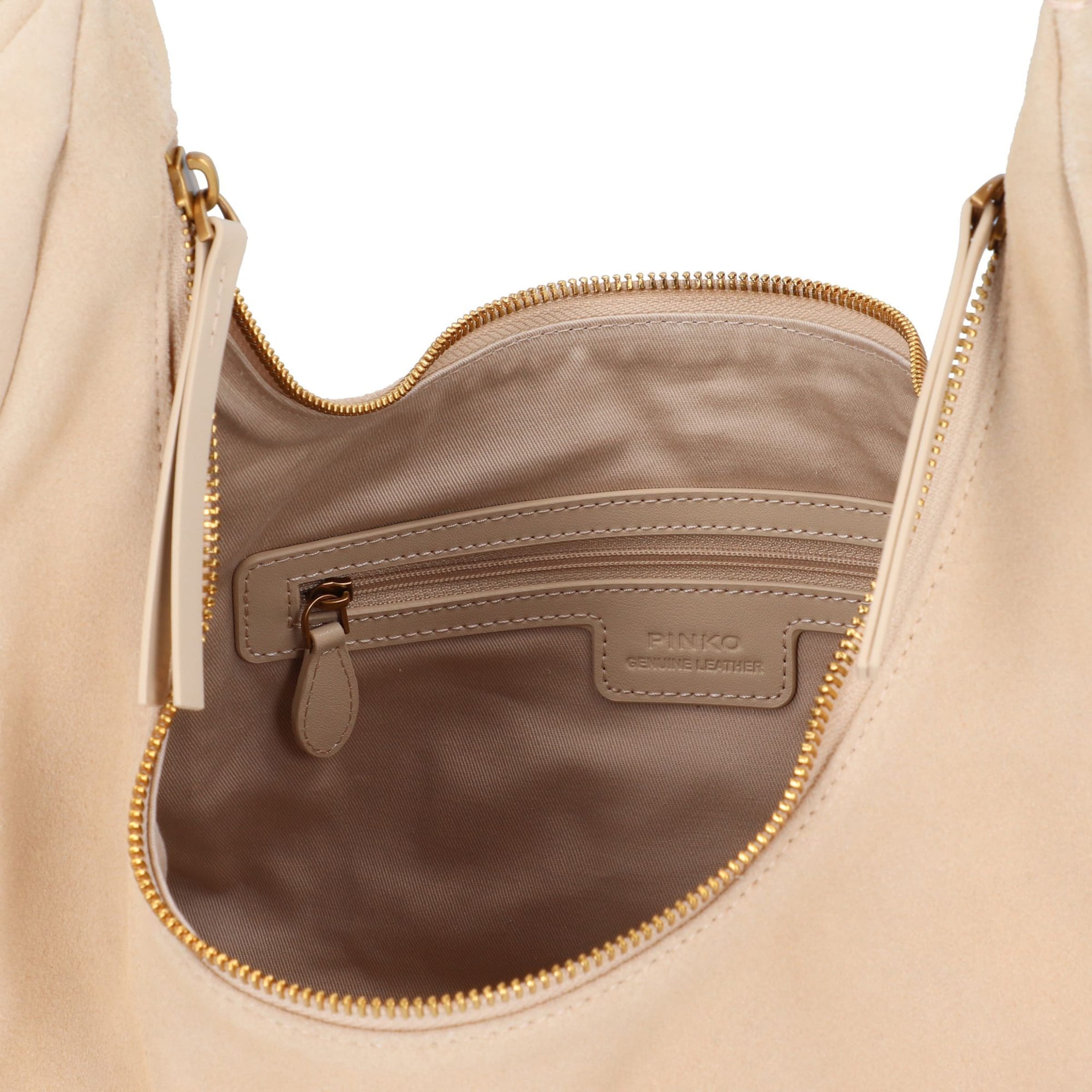 PINKO Shoulder Bag 'Slouchy' in Beige