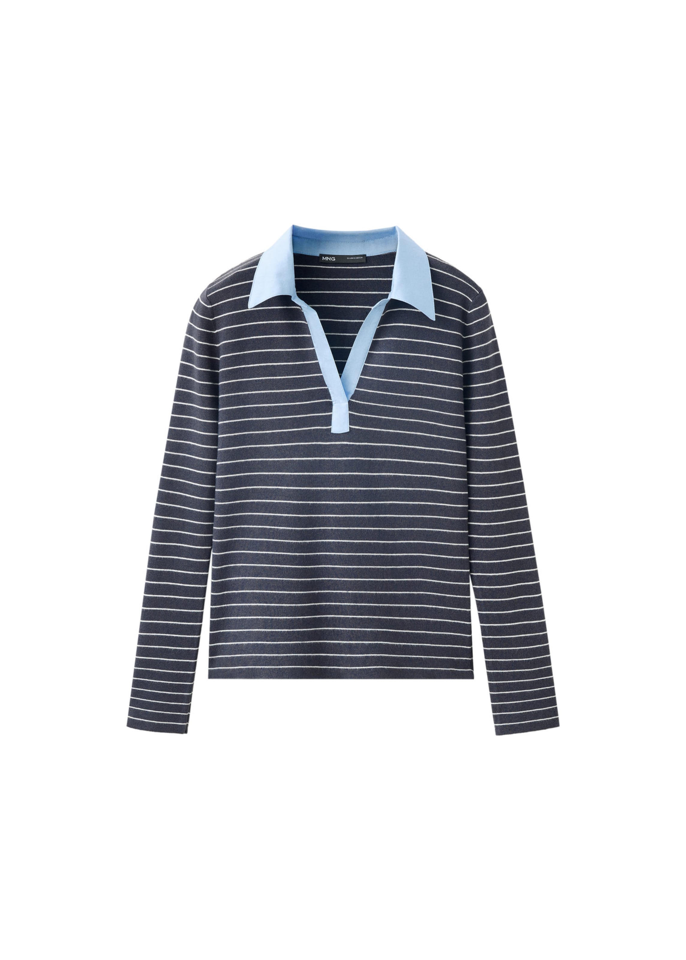 Maglietta 'MARIS' in XS MANGO di colore blu chiaro / antracite / bianco, Visualizzazione prodotti