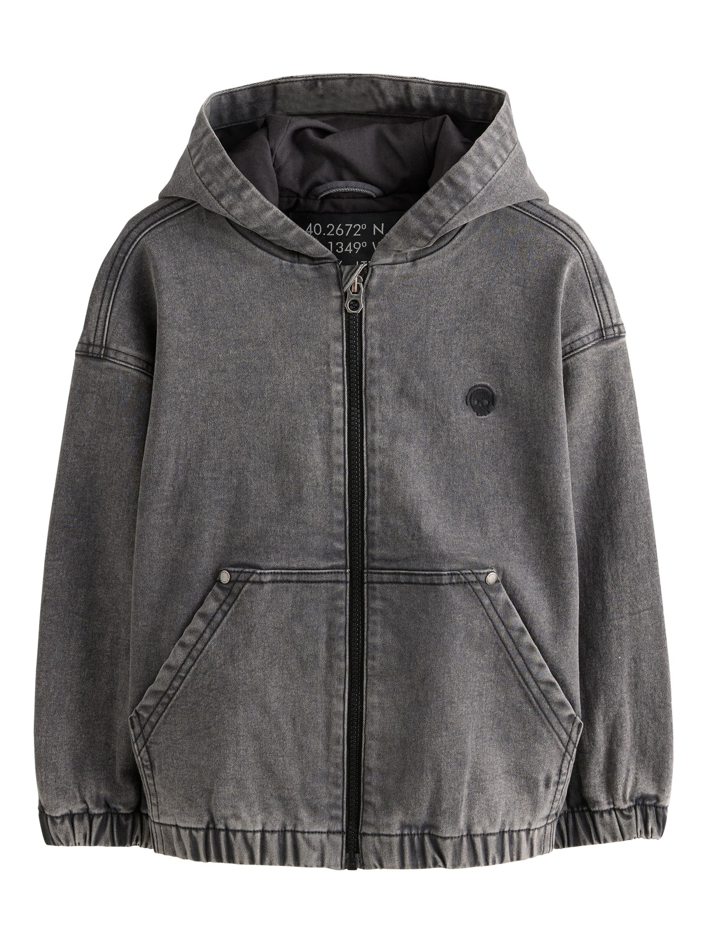 Geacă de primăvară-toamnă de la Next pe negru: față