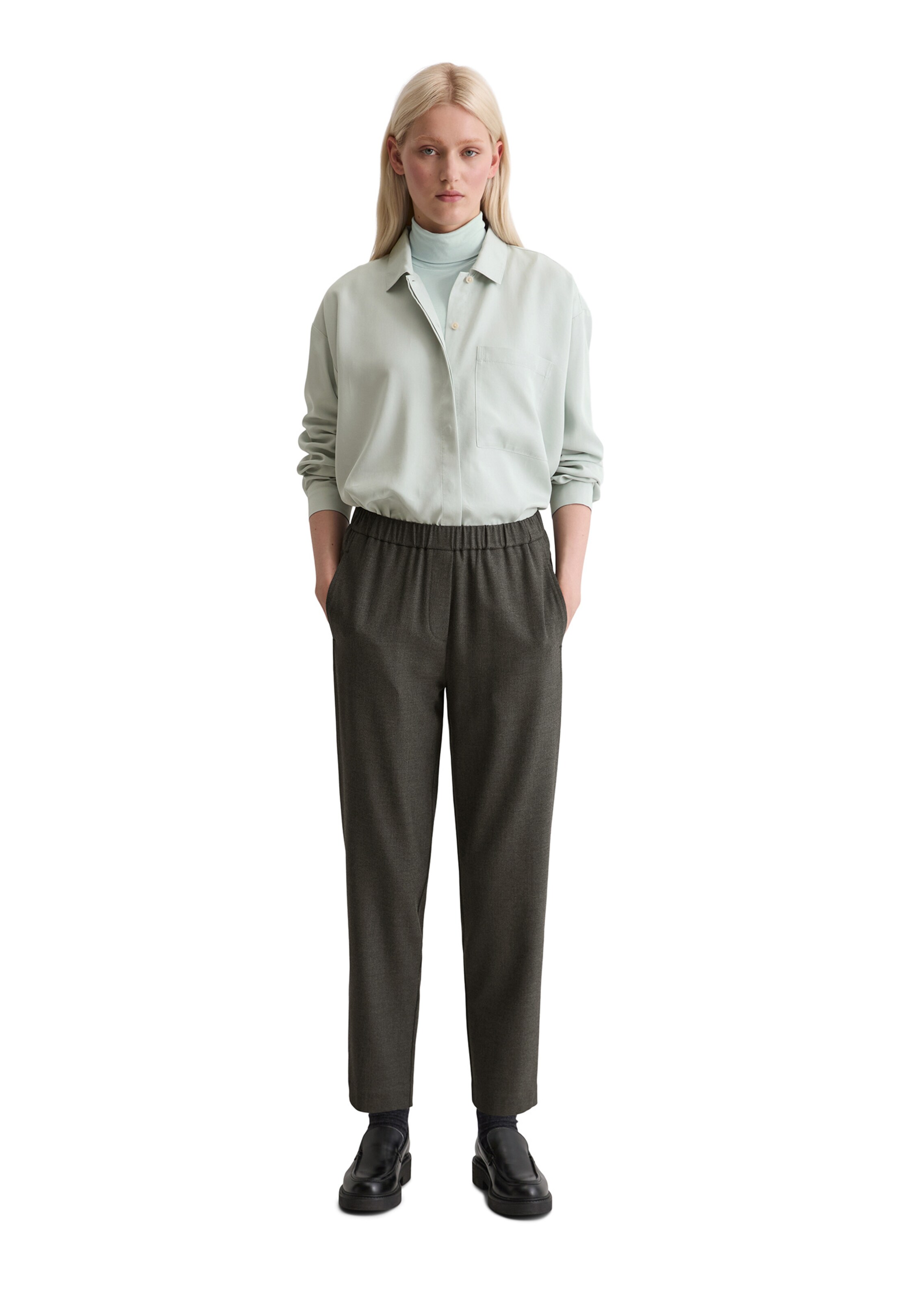 Marc O'Polo - Regular Calças em cinzento