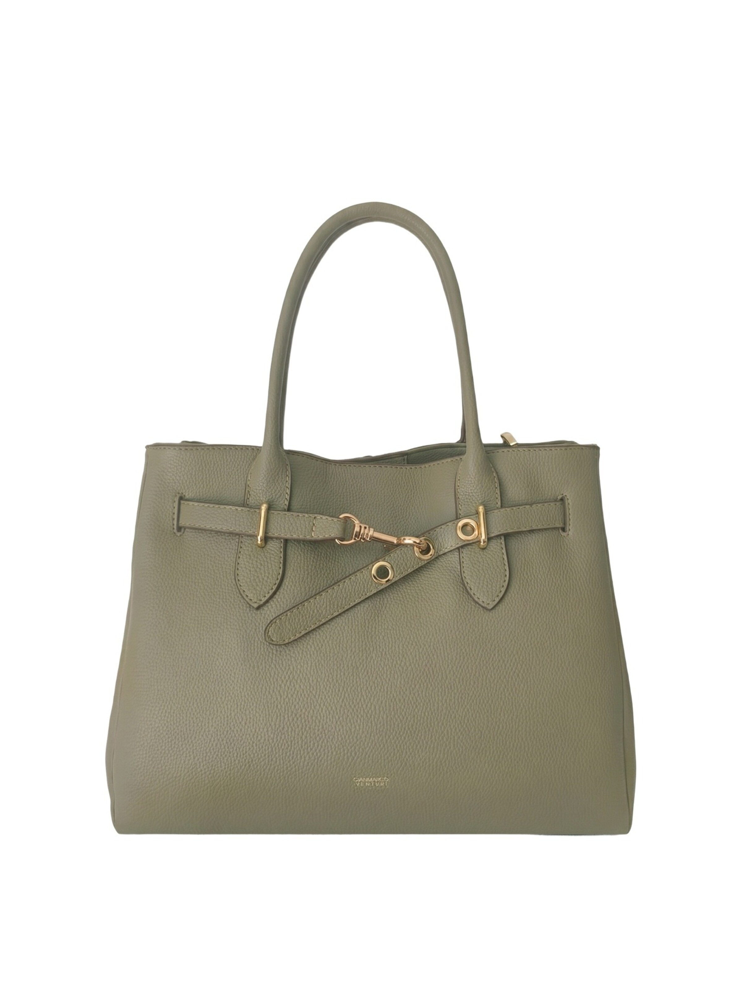 Borsa a mano di GianMarco Venturi in verde: frontale