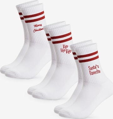 Occulto Athletic Socks 'Rudolph' in White: front
