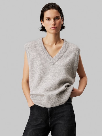 Calvin Klein Jeans Trui in Grijs: voorkant