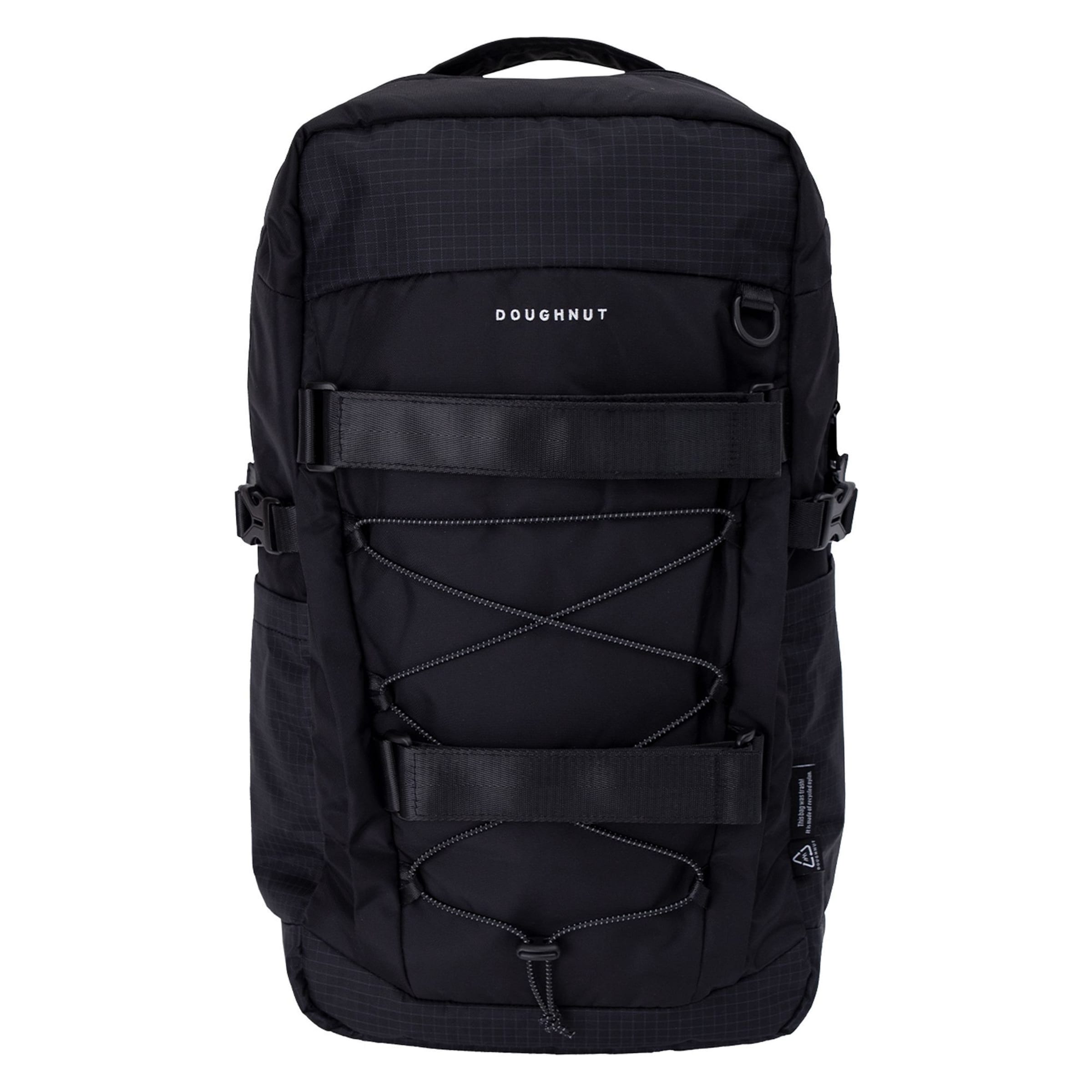 Doughnut Backpack in Black: front