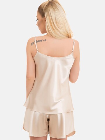 Evoni Pajama 'Set aus Satin' in Brown