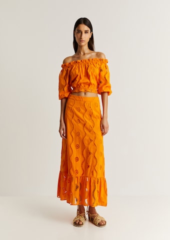 Scalpers Spódnica 'Nat' w kolorze pomarańczowy: przód