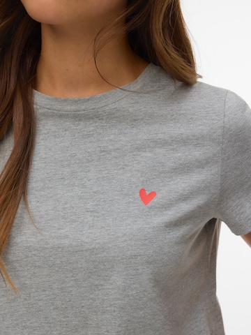 VERO MODA Koszulka 'VMVIVA' w kolorze szary