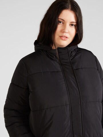 melns ABOUT YOU Curvy Ziemas mētelis 'Erin'