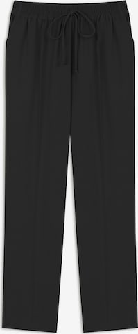 Twist Pleated Pants in Black: front